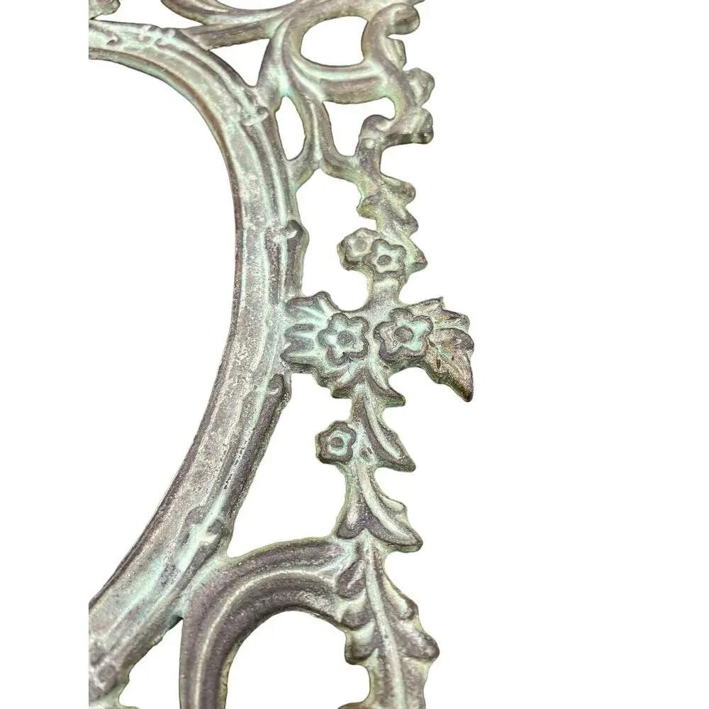 Vtg antique wrought Iron Oval Photo Frame - Picture 5 of 5